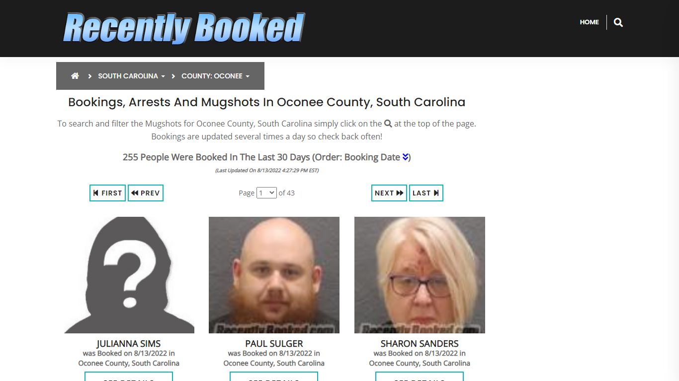 Recent bookings, Arrests, Mugshots in Oconee County, South ...